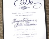 Regal "I do" Wedding Invitation