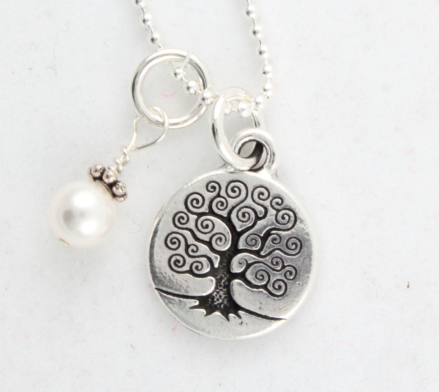 Tree Life Pearl Sterling Silver Necklace