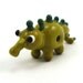 Little Green Dragon Lampworked Glass Figurine Bead
