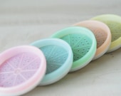 set of 6 fabulous 1960s tupperware rainbow of colors Coasters