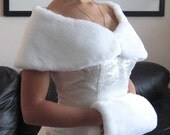 Pure- white Wedding Wrap & Muff