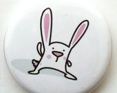 Cute Bunny Pin Back Button