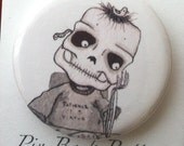 Cute Skeleton Pin Back Button
