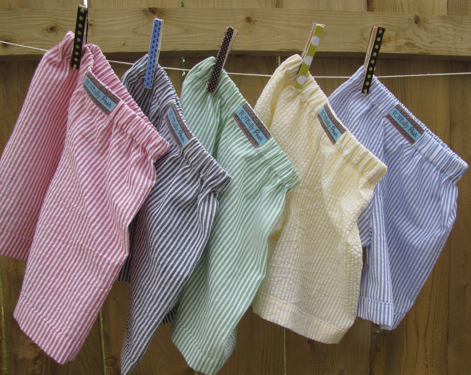 Boys Seersucker Shorts-  YoU PiCk the CoLOR- 6M 9M 12M 18M 24M 2T 3T 4T