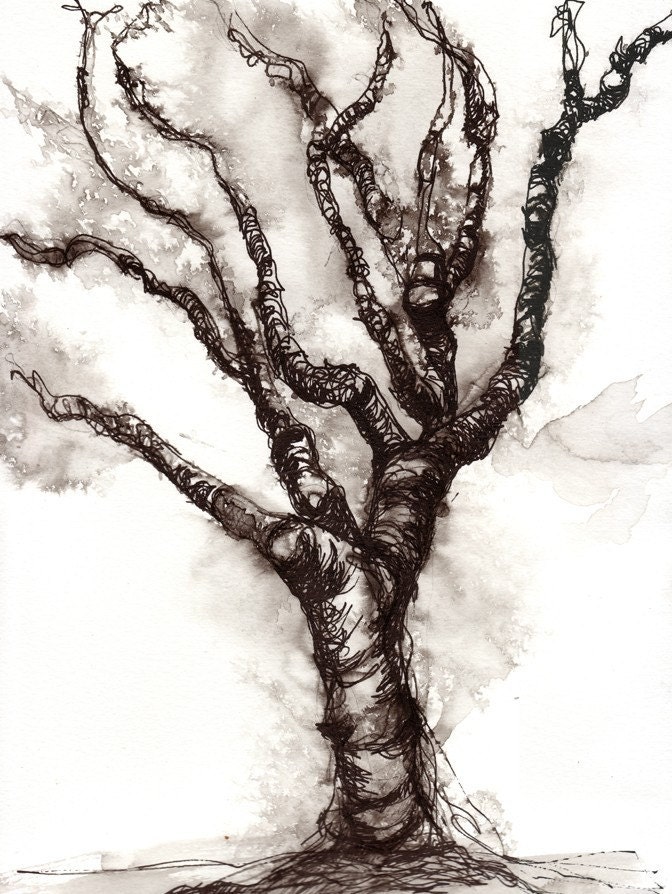 Spooky Tree Drawings