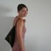 Turquoise or Brown Leather Triangle Street Bag