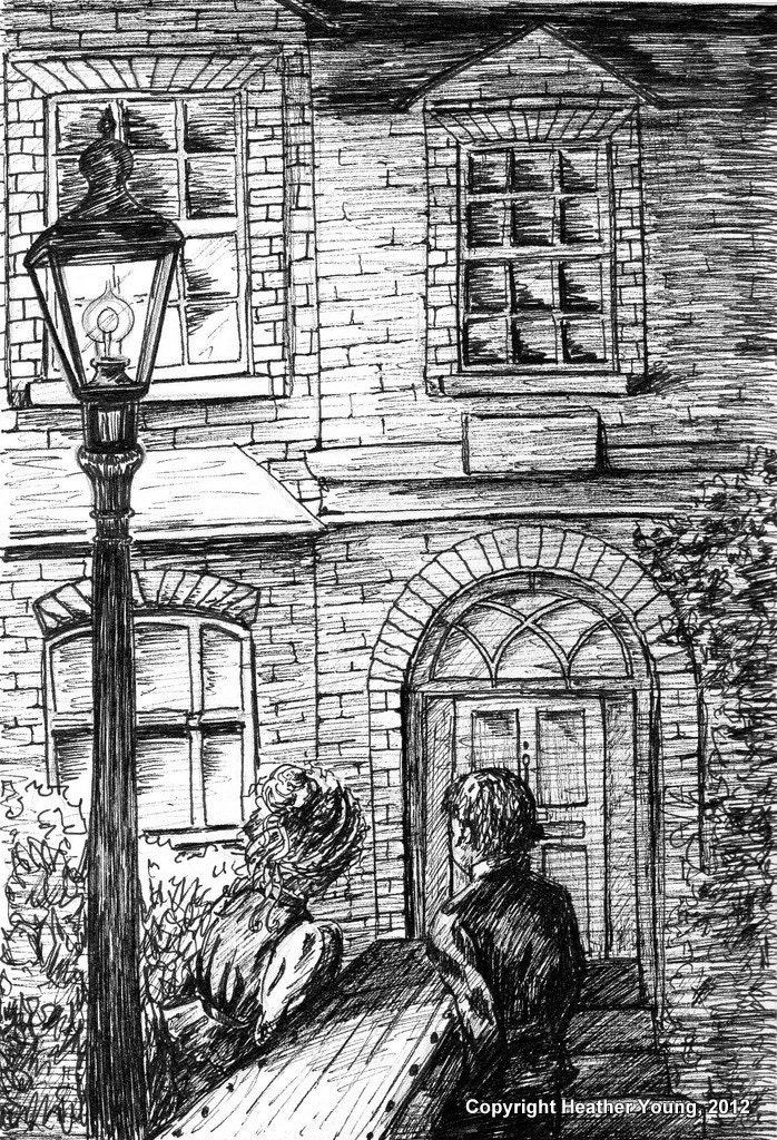 Original Illustration "The Witch Watch" 8 by 10 in drawing
