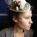 The Travelling Photographer Mini Bowler. Steampunk Cream Color Mini Bowler Derby Hat.