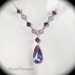 Swarovski Crystal Purple Necklace, Teardrop Pendant Necklace, Vitrail Light & Amethyst Sterling Silver Bridesmaids, Bridal Wedding Jewelry