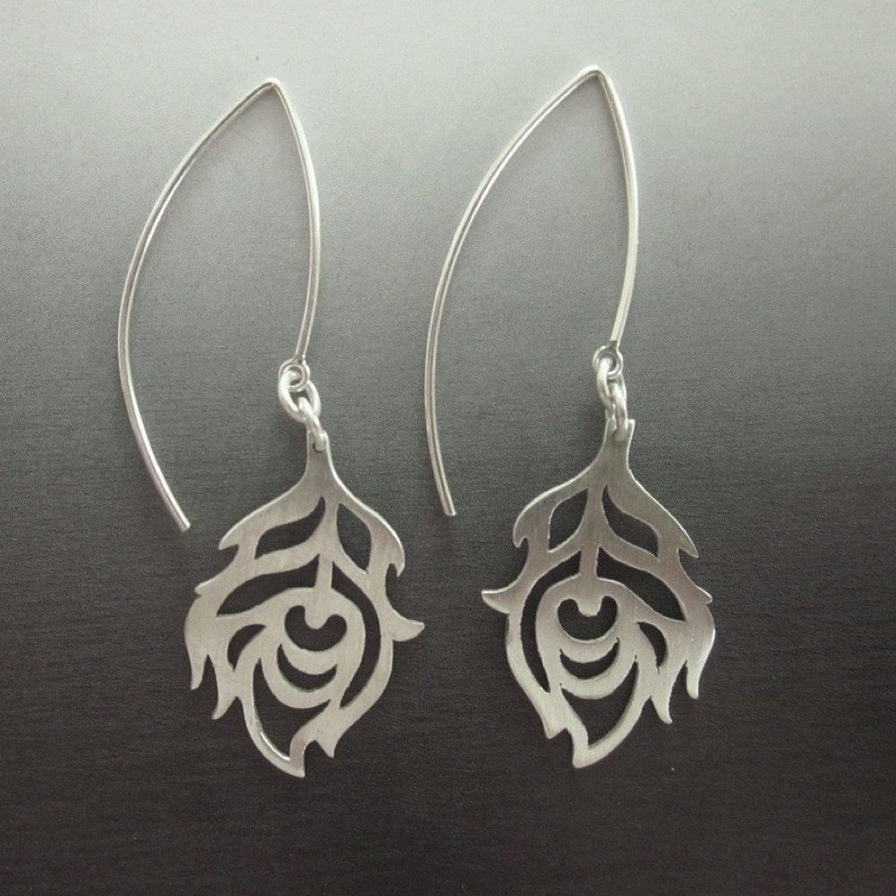 SALE: Dangly Peacock Earrings