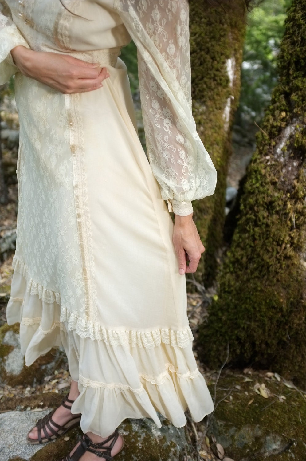 Gunne Sax Bohemian Lace Wedding Gown