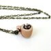 Hot Cocoa With Whipped Cream Necklace, Hot Chocolate, Mocha, Tan, Ceramic Mug, Barrista
