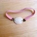PINK Fake watch with elastic watchband. One-of-a-kind handmade Porcelain bracelet. Toy clock.