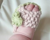 Knitting PATTERN BABY Booties - Baby Peeptoe Sandals INSTANT Download