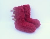 Knitting PATTERN BABY Booties Tiny Toggle Baby Boots INSTANT Download