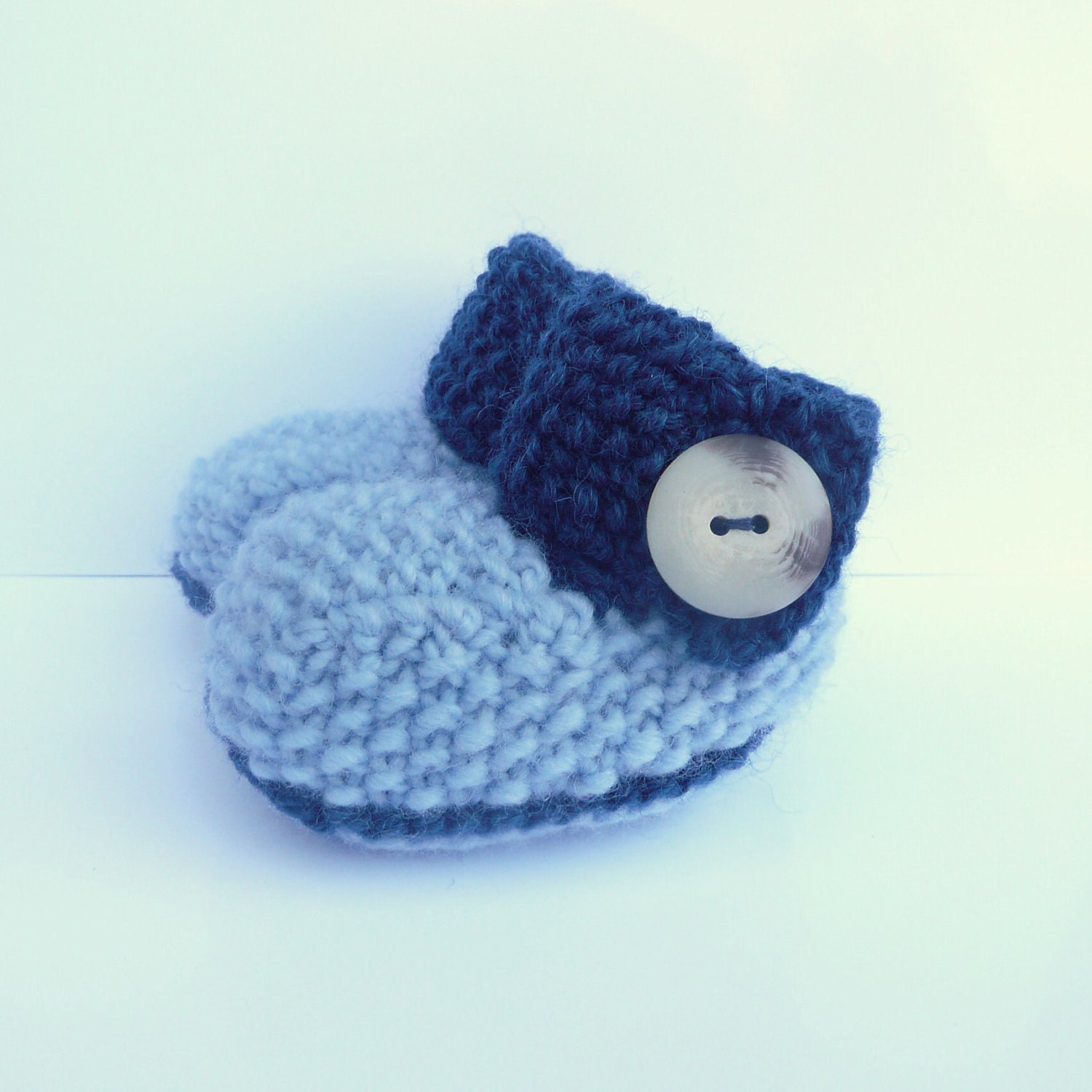 BABY BOOTIES Knitting PATTERN Big Button Baby Boots - Instant Download Pattern