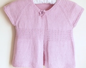 Knitting PATTERN Seamless Top Down Baby Girl CARDIGAN Vest Sweater - Emma an everyday seamless cardigan