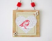 Little Robin Honeycomb - mixed media original art