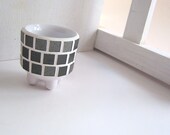 Little charcoal grey eggcup - mosaic