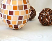 Mosaic art work - Retro brown egg