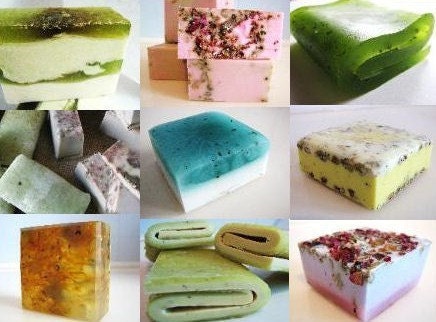SOAP -10 assorted vegan handmade soaps, Great gifts, wedding favors.