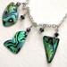 Peacock necklace - green