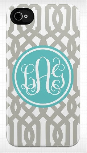 Personalized trellis iphone case