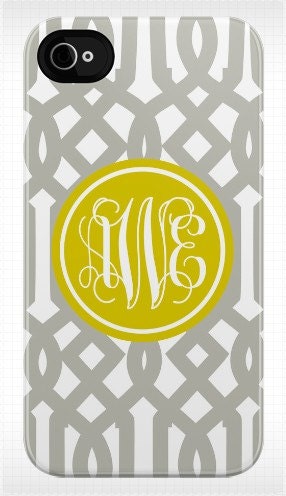 Personalized trellis iphone case