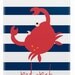 Personalized crab with mono iphone case
