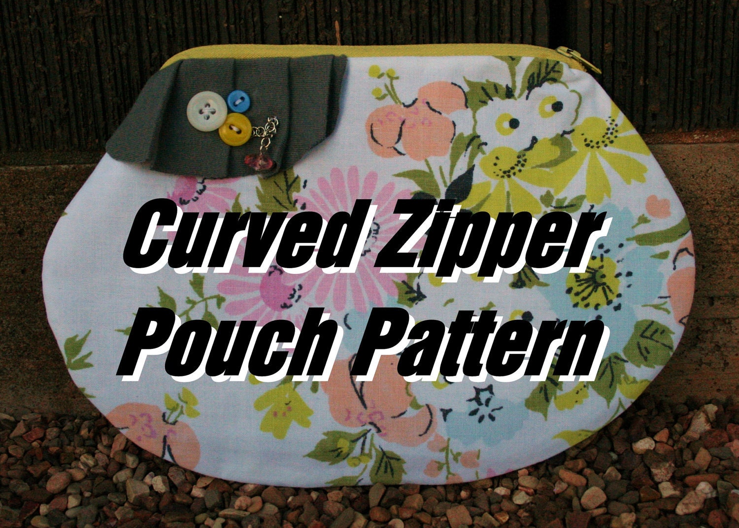 Shaped Zipper Clutch Template- PDF