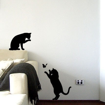 Le Chat Noir - Black Cats Wall Decal