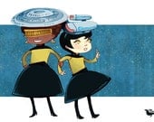 Fancy Dress Trekkies Next Generation Girls 5x7 print