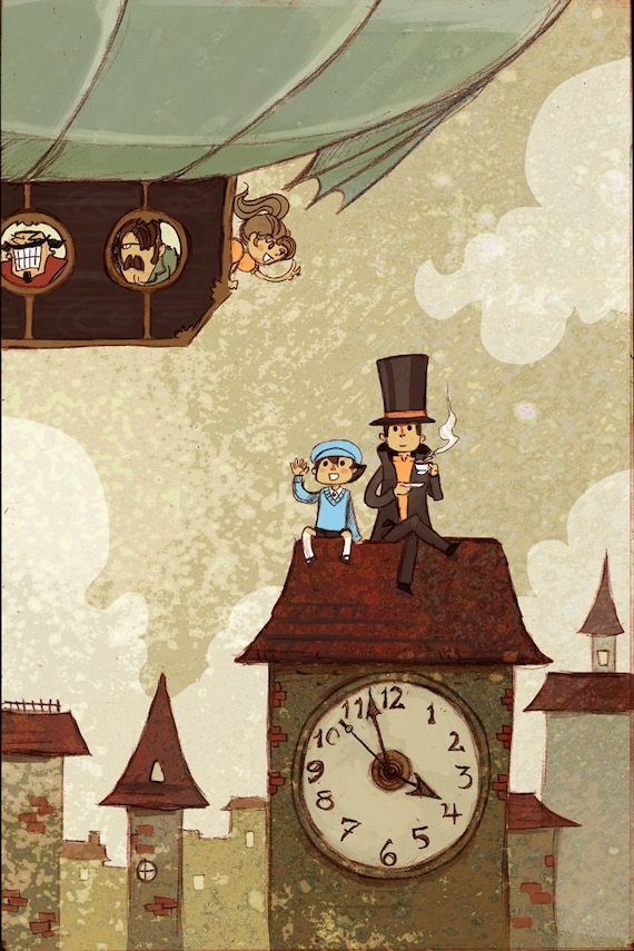 A Puzzling Tea Time 5x7 art print