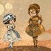 Droidettes Fancy Dress Star Wars inspired illustration print