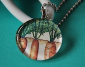 Handcrafted Glass Necklace - Carrots