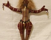 Spirit Doll-Garnet and Gold Leaf-  Glorious  Woman  (Made to Order by Request)