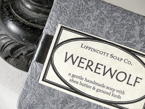 Werewolf Halloween Soap Bar - Handmade Cold Process Soap - Loofa Soap