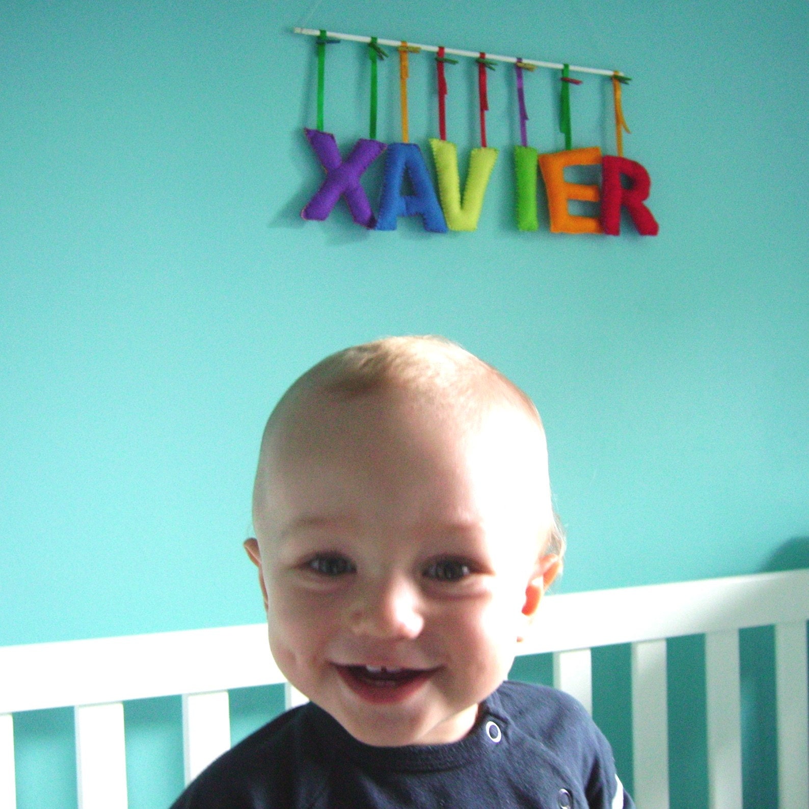Personalized Name Baby Mobile - Bright Colors