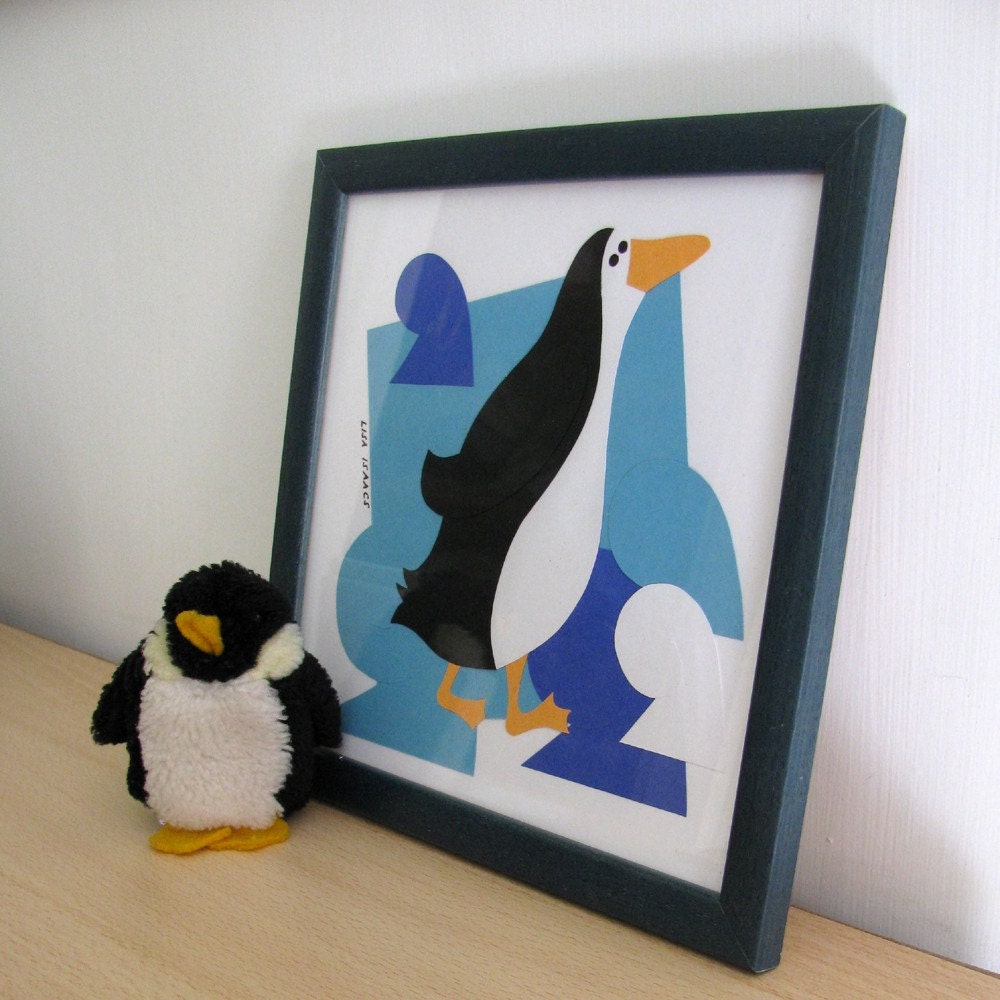 Penguin Papercut Picture