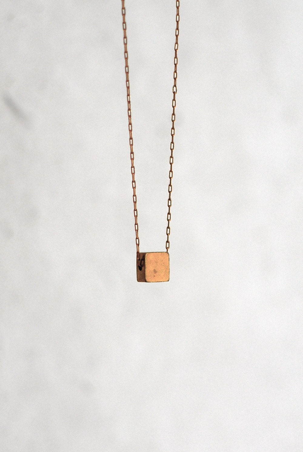 Brass Square Necklace