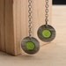 Green Dangle Earrings Hardware Washers