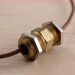 Mens Necklace Leather Cord Hardware Jewelry