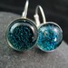 Blue Glass Earrings - Modern Sterling Silver Leverbacks - Pacific Northwest Blue
