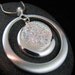 Fused Glass and Silver Necklace - Elegant Silver Orbital