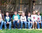 SUPERSIZED CREATE your OWN personalized raglan baseball t shirt.  super cute. choose letter or number.