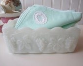 Vintage Fire King Milk Glass Grape Motif Planter
