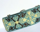 1.5" Teal LG Martingale Collar CAMELOT Teal and Black Dog Collar
