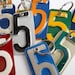 Number 5 Key Chain - Recycled License Plates