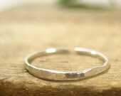 Toe Rings Thin Open 18g Sterling Silver Hammered