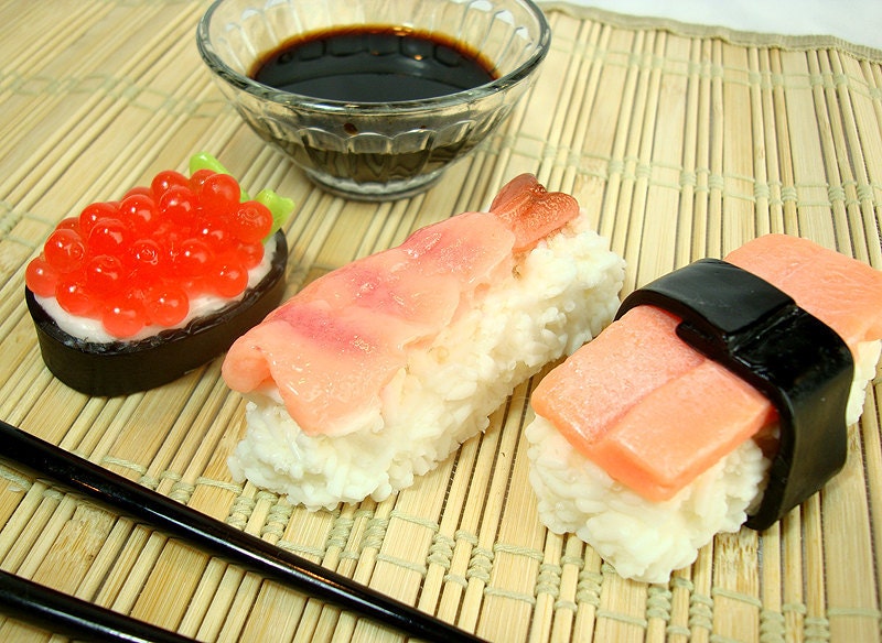 SALE 20% OFF - Sushi Soap Set - Goat's Milk Soap Bar 3-pack